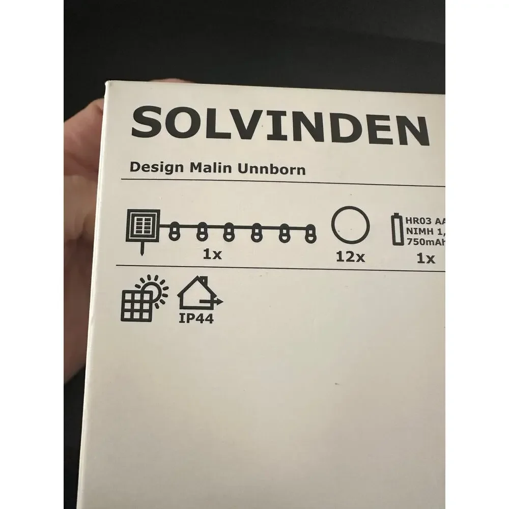 NIB IKEA Solvinden Bobber String Lights. 12 lights